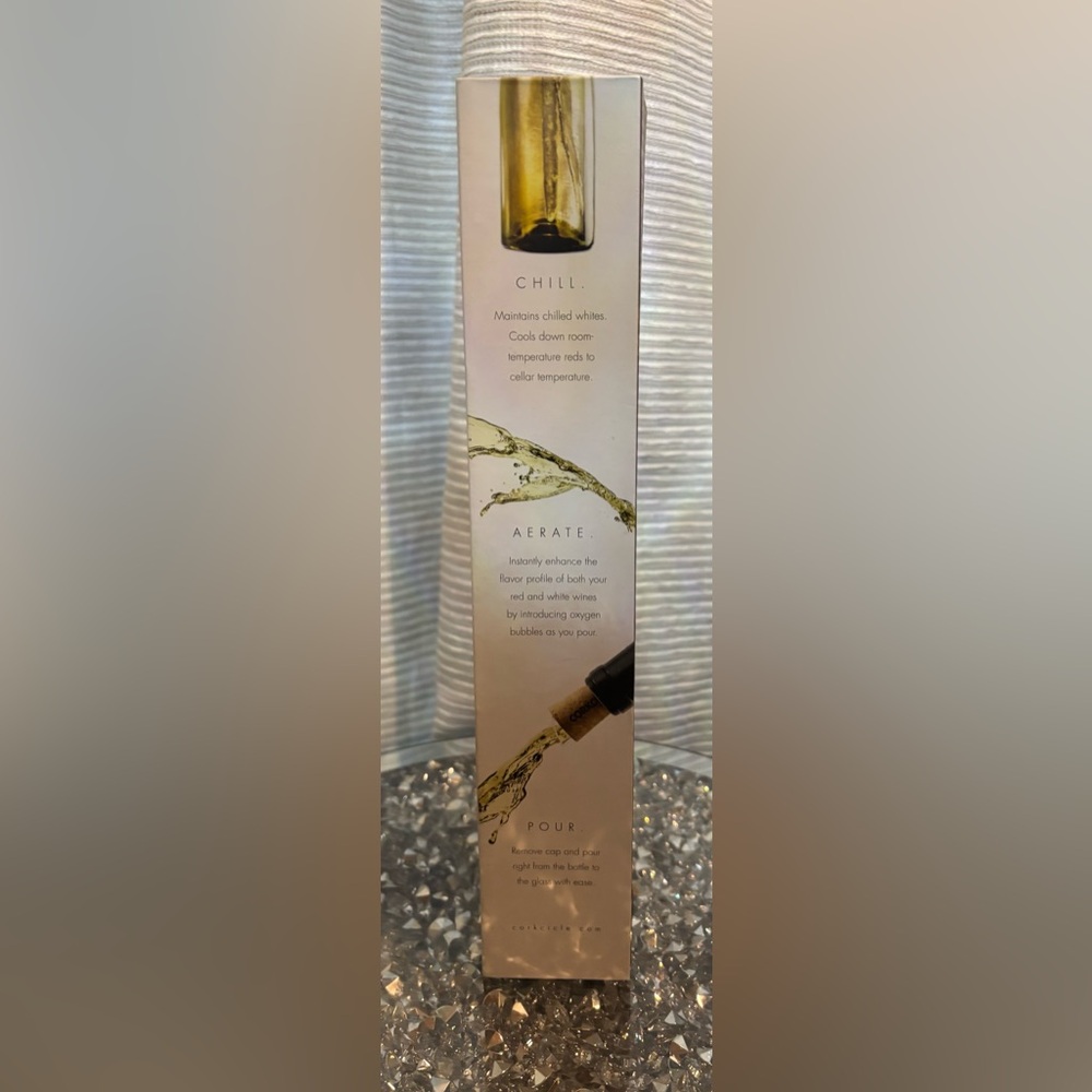Corkcicle Air Wine Chiller - Silver and Tan - Picture 4 of 10